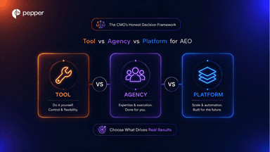 Comparison of GEO tool, GEO agency and combined platform models across measurement and execution