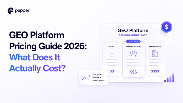 Breakdown of GEO platform pricing tiers in 2026, from self-serve monitoring tools to full platform-plus-team programs