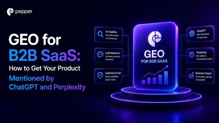 Diagram showing the sources ChatGPT and Perplexity cite when recommending B2B SaaS products, including reviews, community threads, and the product's own site