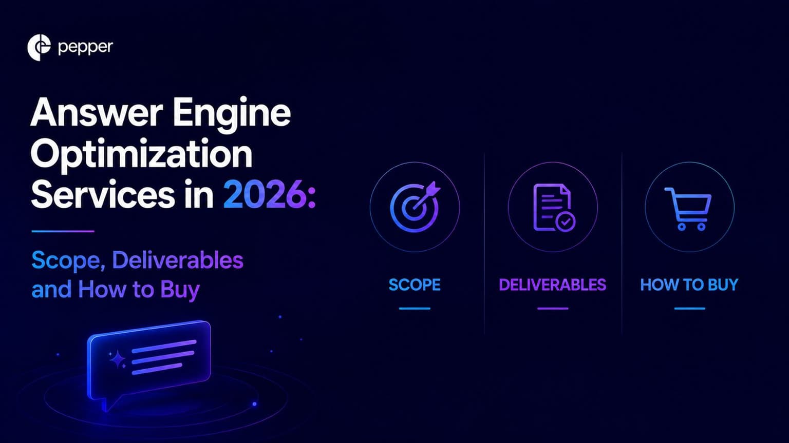 Answer engine optimization services in 2026: scope, deliverables and how to buy