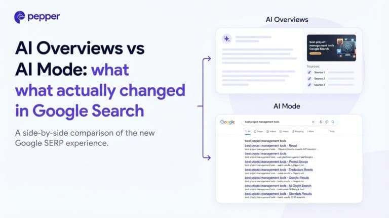 AI Overviews and AI Mode compared on when each appears and what it does to the results page