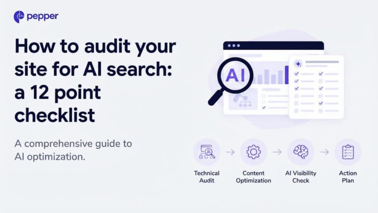 Twelve point technical checklist for auditing a site for AI search visibility