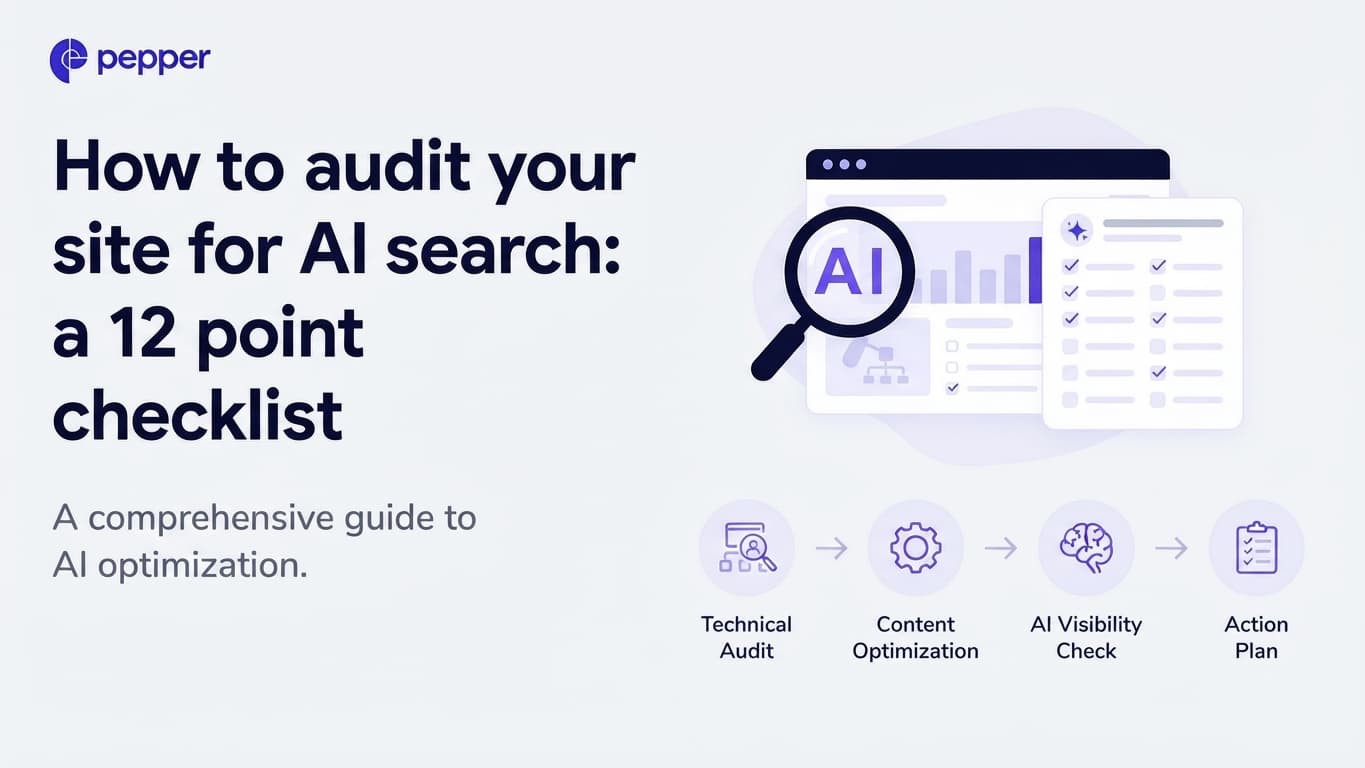 How to audit your site for AI search: a 12 point checklist