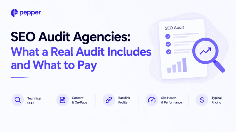 Comparison of four SEO audit products showing scope, deliverables and typical pricing