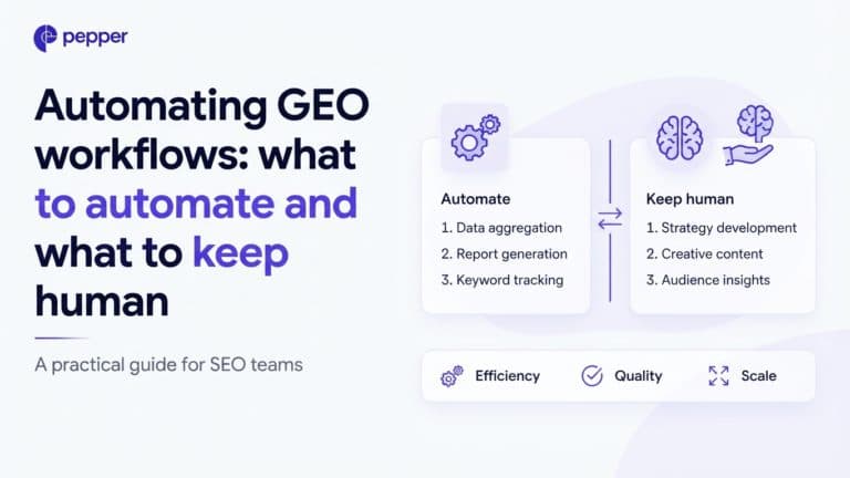 Automating GEO workflows: what to automate, what to keep human, and how to govern it