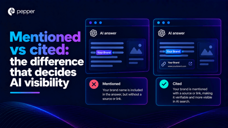Mentioned vs cited in AI search: two different outcomes with two different fixes